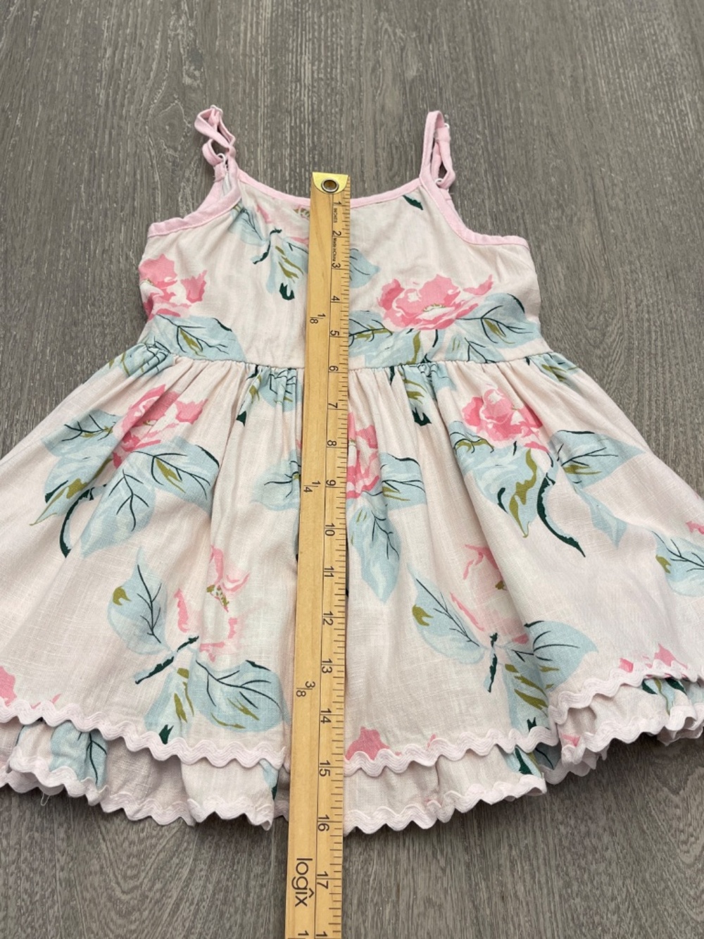 SweetHoney Magnolia Belle Dress Girls Size 5Y Multicolor Floral Cotton Linen - Picture 12 of 13
